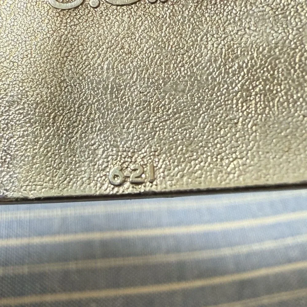 Vintage‎ Lee NY Tennis Racket Belt Buckle Silver Tone USA